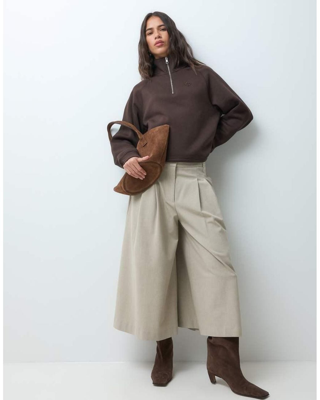 Gant Brown Half Zip Sweatshirt