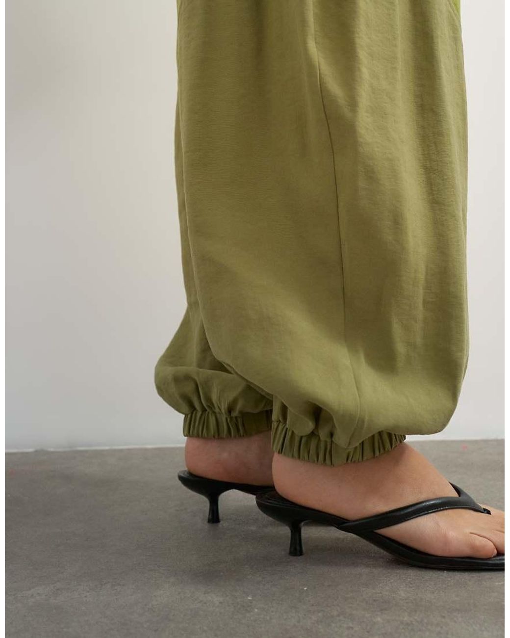 TOPSHOP Green Co Ord Colour Block Horseshoe Trouser