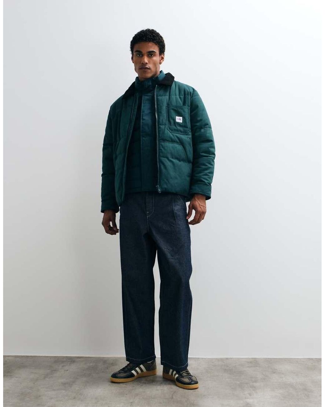 Lee Jeans Green Workwear Puffer Jacket for men