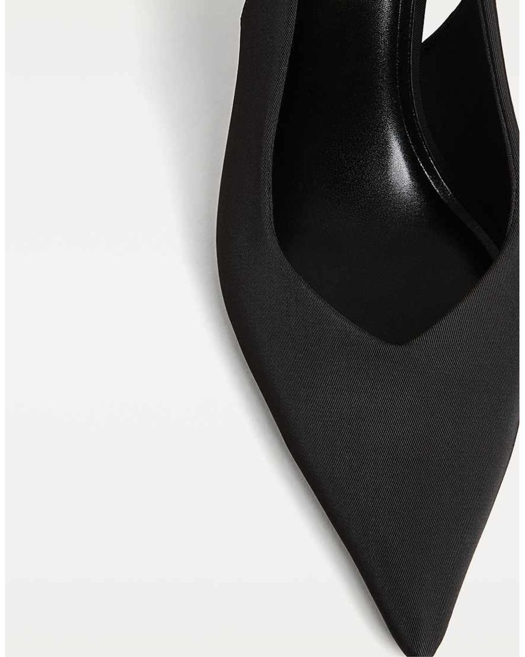 Stradivarius Black High-Heel Slingback