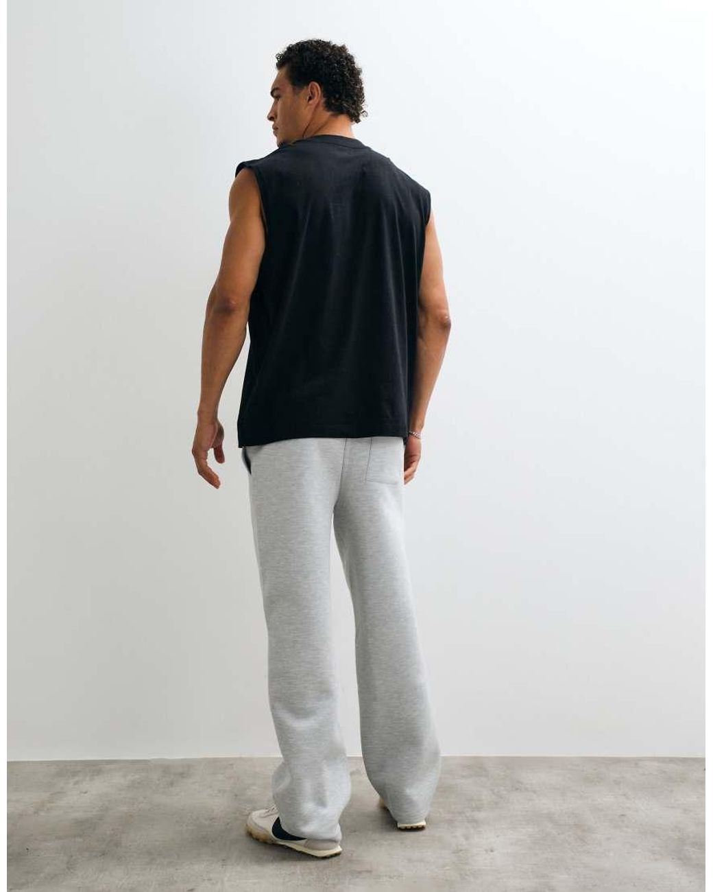 ASOS Gray Wide Leg Scuba-style Fabric jogger for men