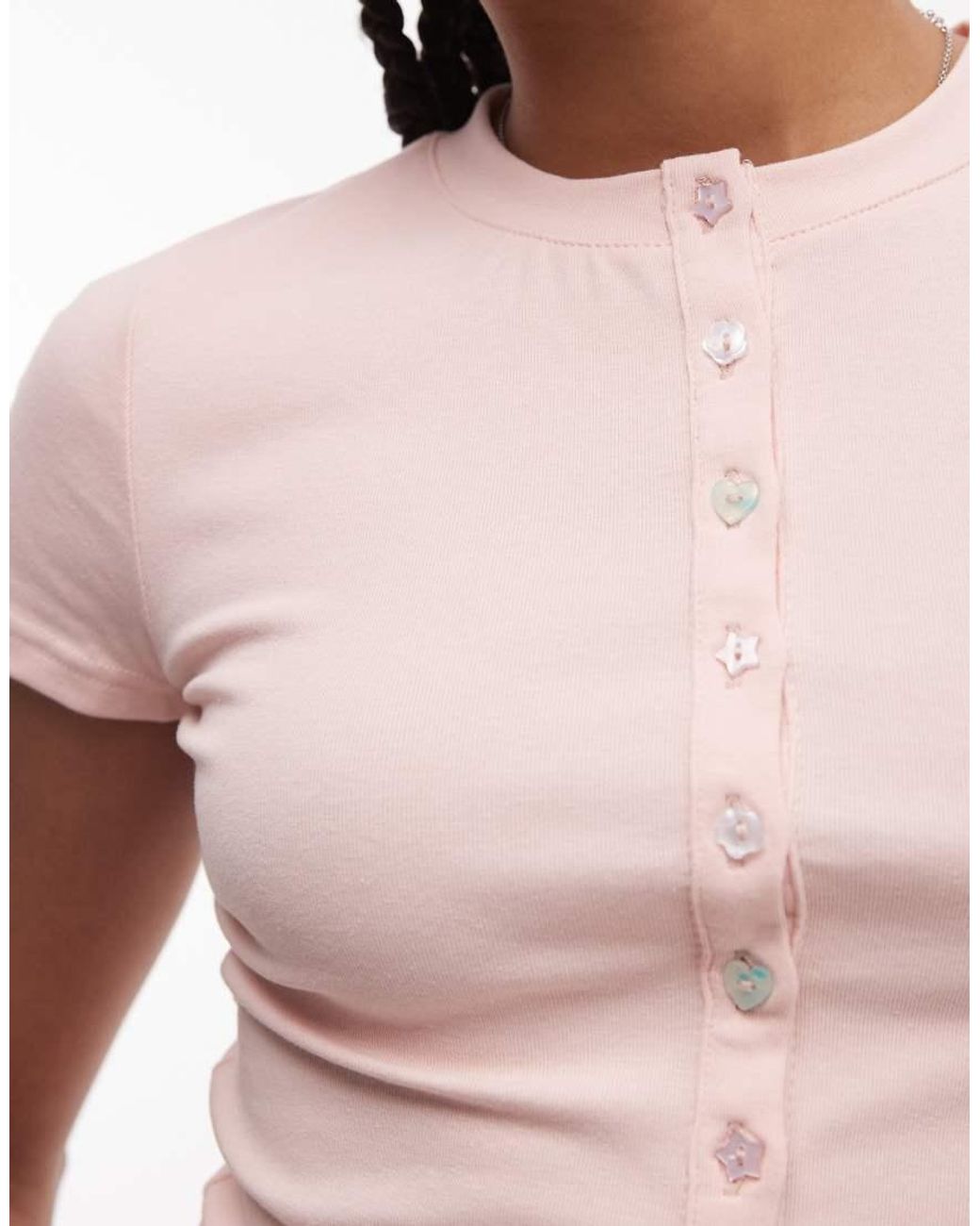 Daisy Street Pink Button Down Baby Top
