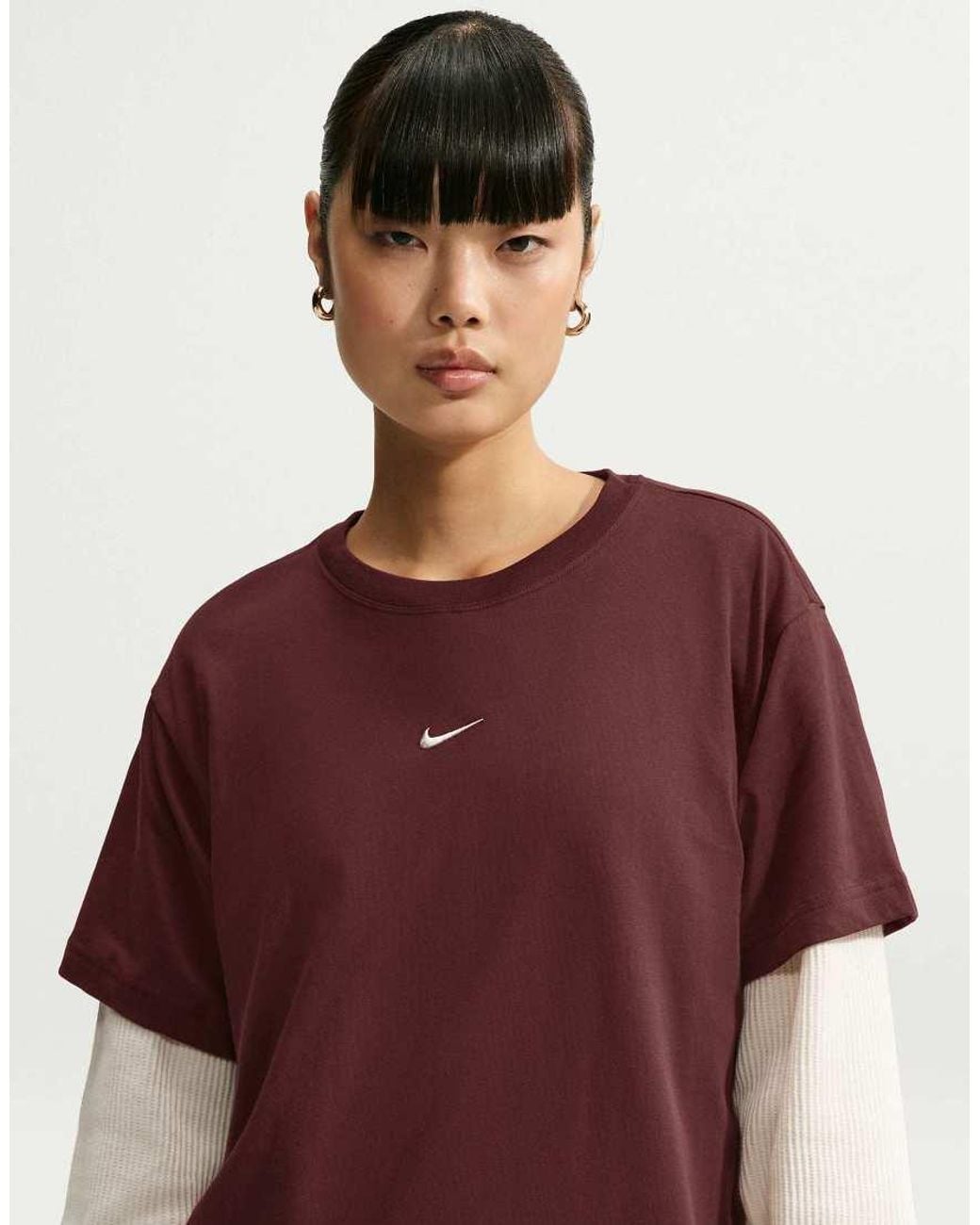 Nike Red W Nsw Classic Ss Tee Oversized T-shirt