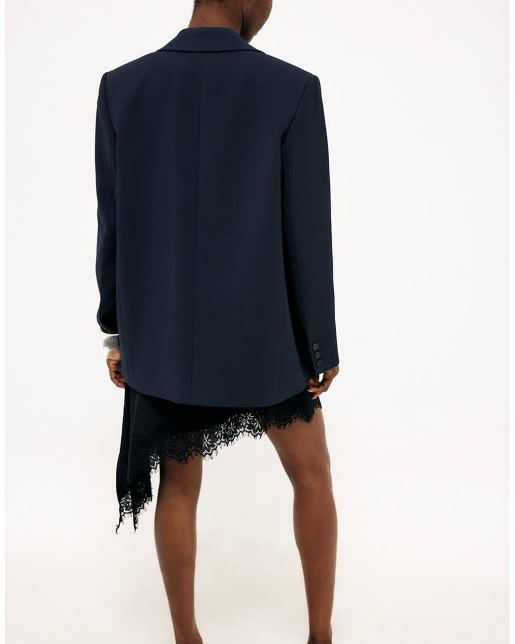 NA-KD Blue Oversized Double Breasted Blazer