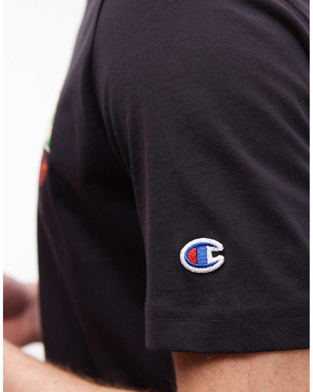 Champion Black Backprint Graphic T-Shirt for men