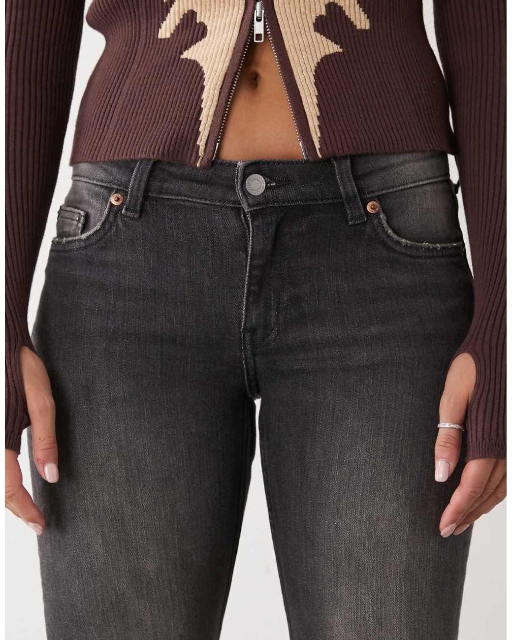 Weekday White Katsumi Low Waist Flared Jeans