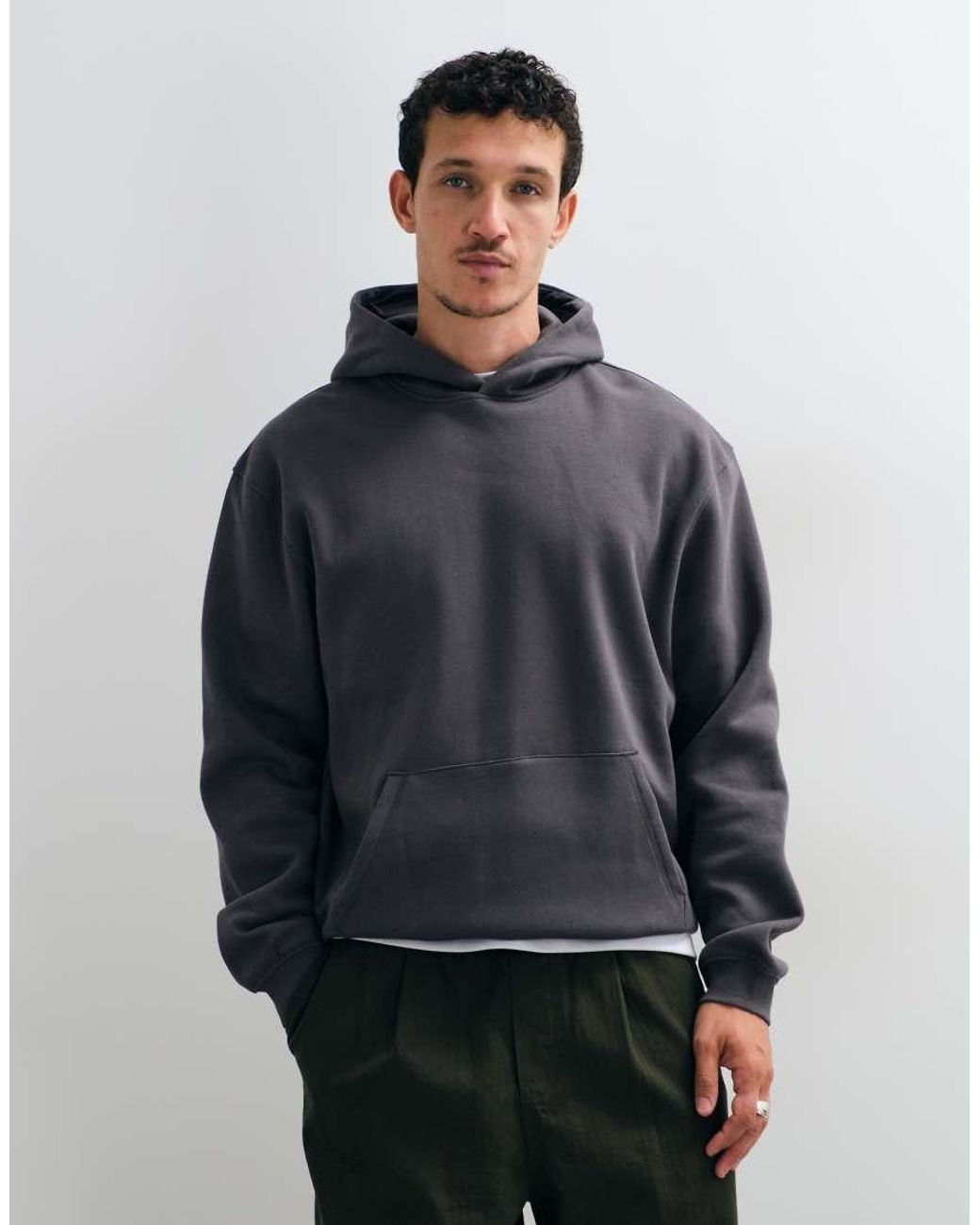 ASOS Blue Essentials Relaxed Hoodie for men