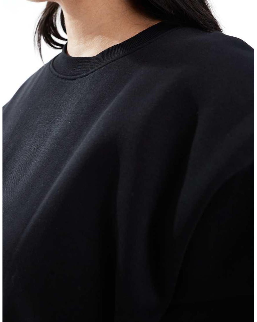 ASOS Black Asos Design Curve Ultimate Oversized Brushback Sweatshirt