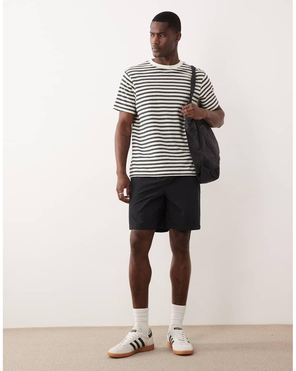 New Look White Pull On Parachute Short for men