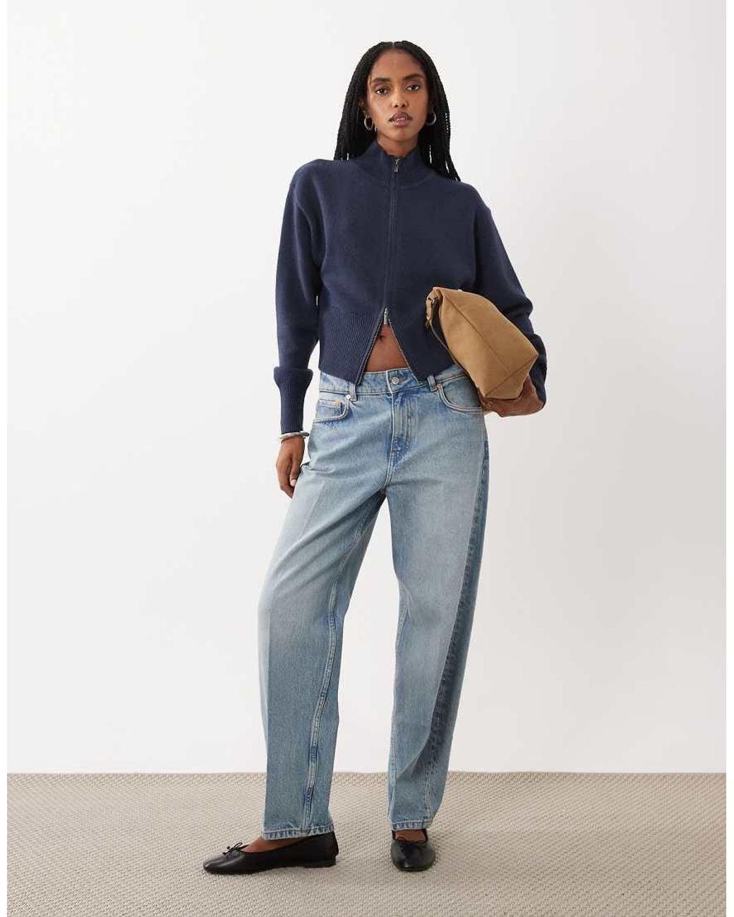 Cotton On Blue Lotus Cinched Zip Knit