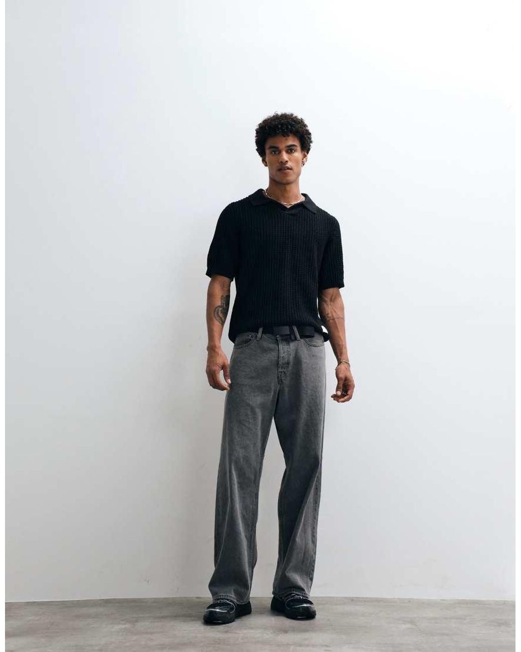HUGO Blue Spero Relaxed Fit Knitted Polo for men