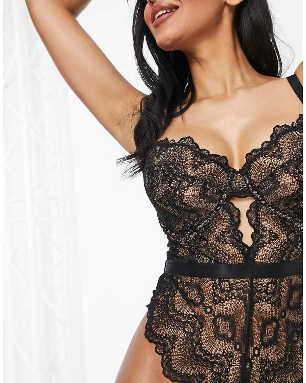 ASOS Black Fuller Bust Rosie Lace Underwired Body