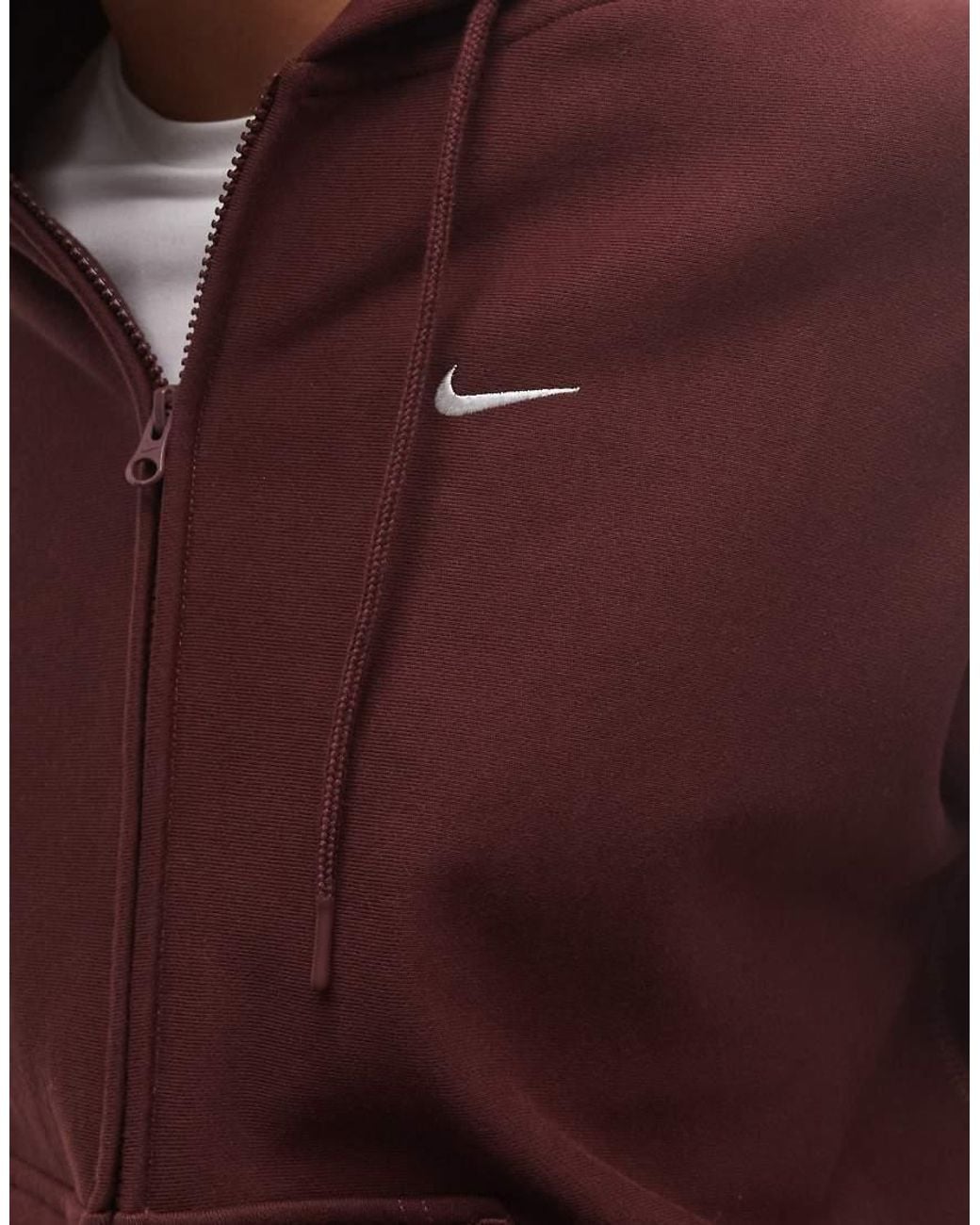 Nike Red Studio Fleece Heavy-weight Oversized Full Zip Hoodie