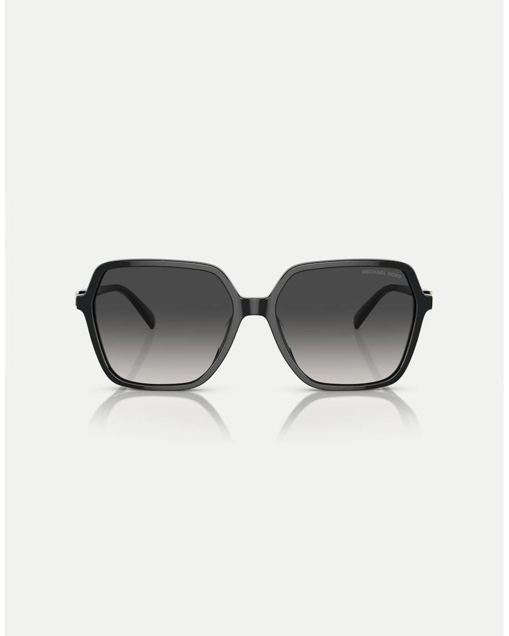 Michael Kors Black Jasper Square Sunglasses With Lens