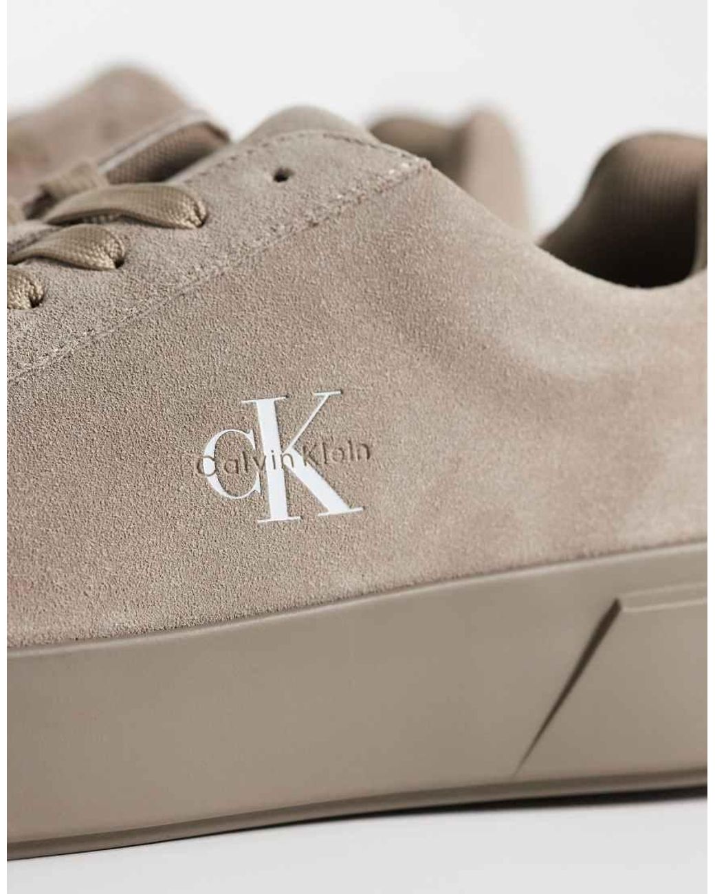 Calvin Klein Green Jeans Chunky Suede Cupsole Sneakers for men