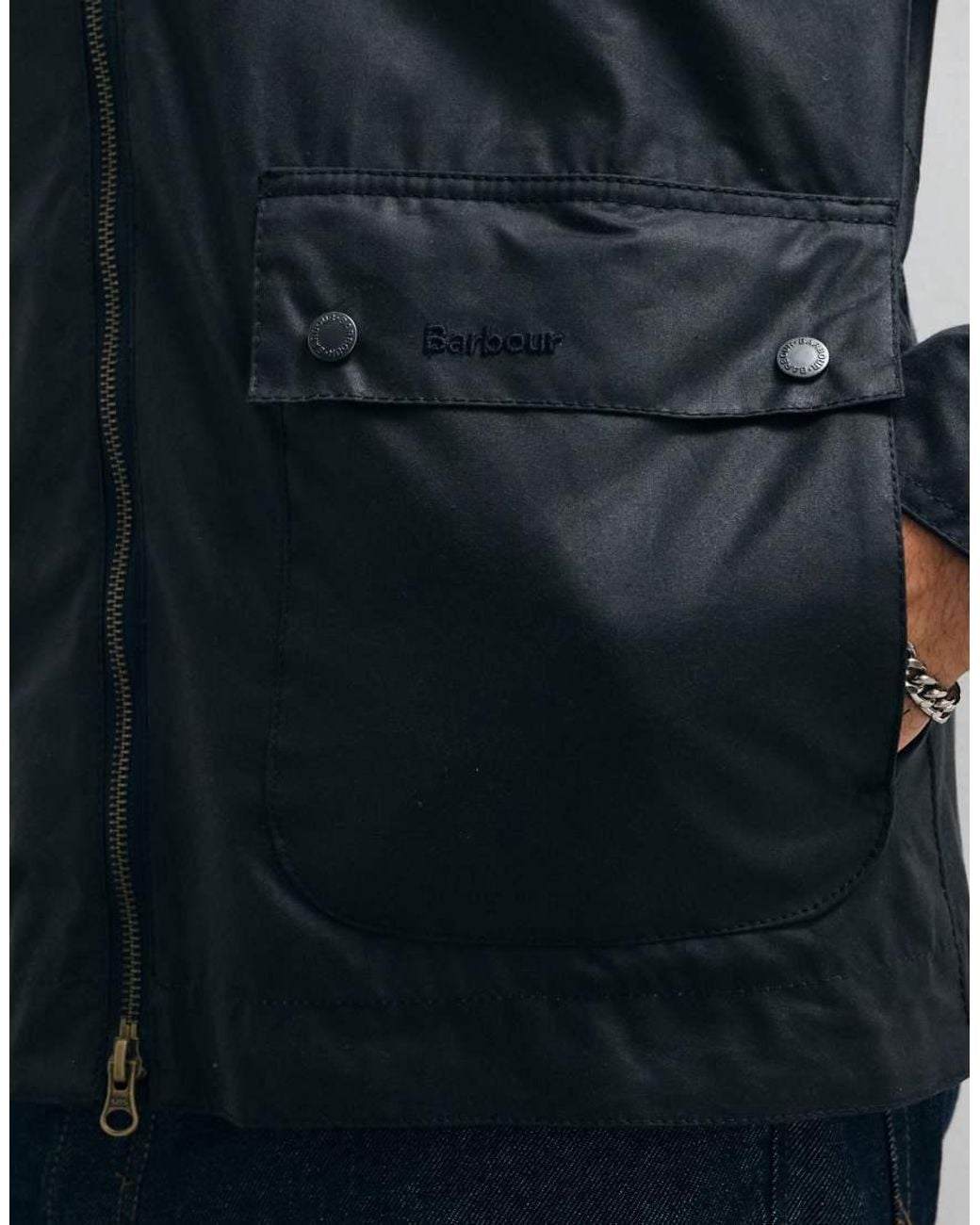 Barbour Blue Bedale Short Wax Jacket for men