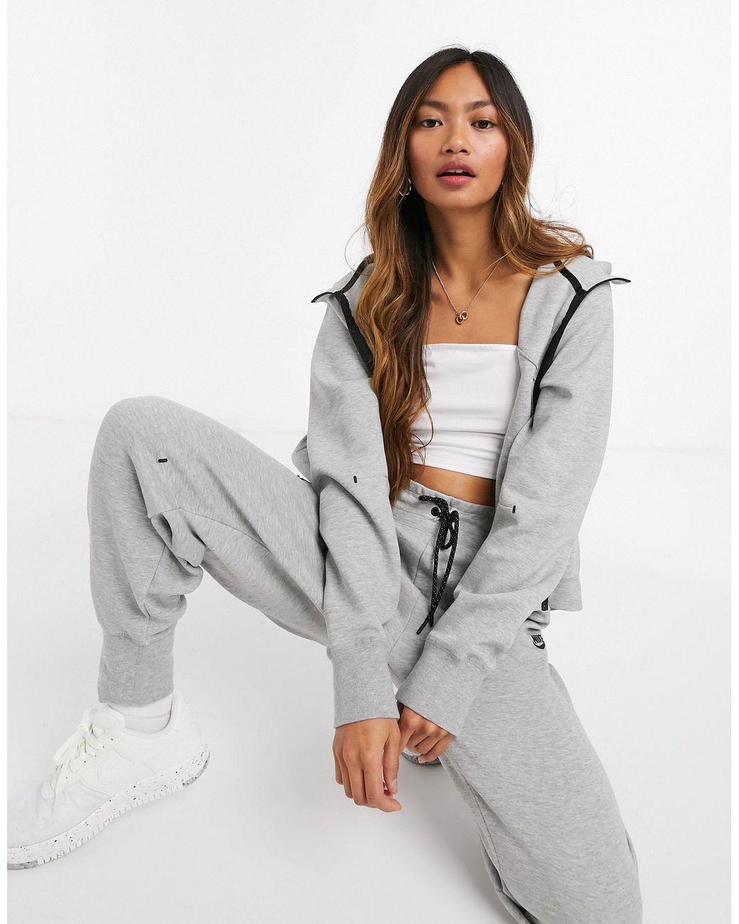 Nike Tech Fleece Hoodie in Grey | Lyst UK