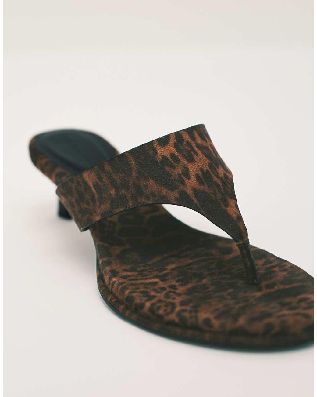ASOS Blue Horizon Chunky Flip Flop Kitten Heel Sandals
