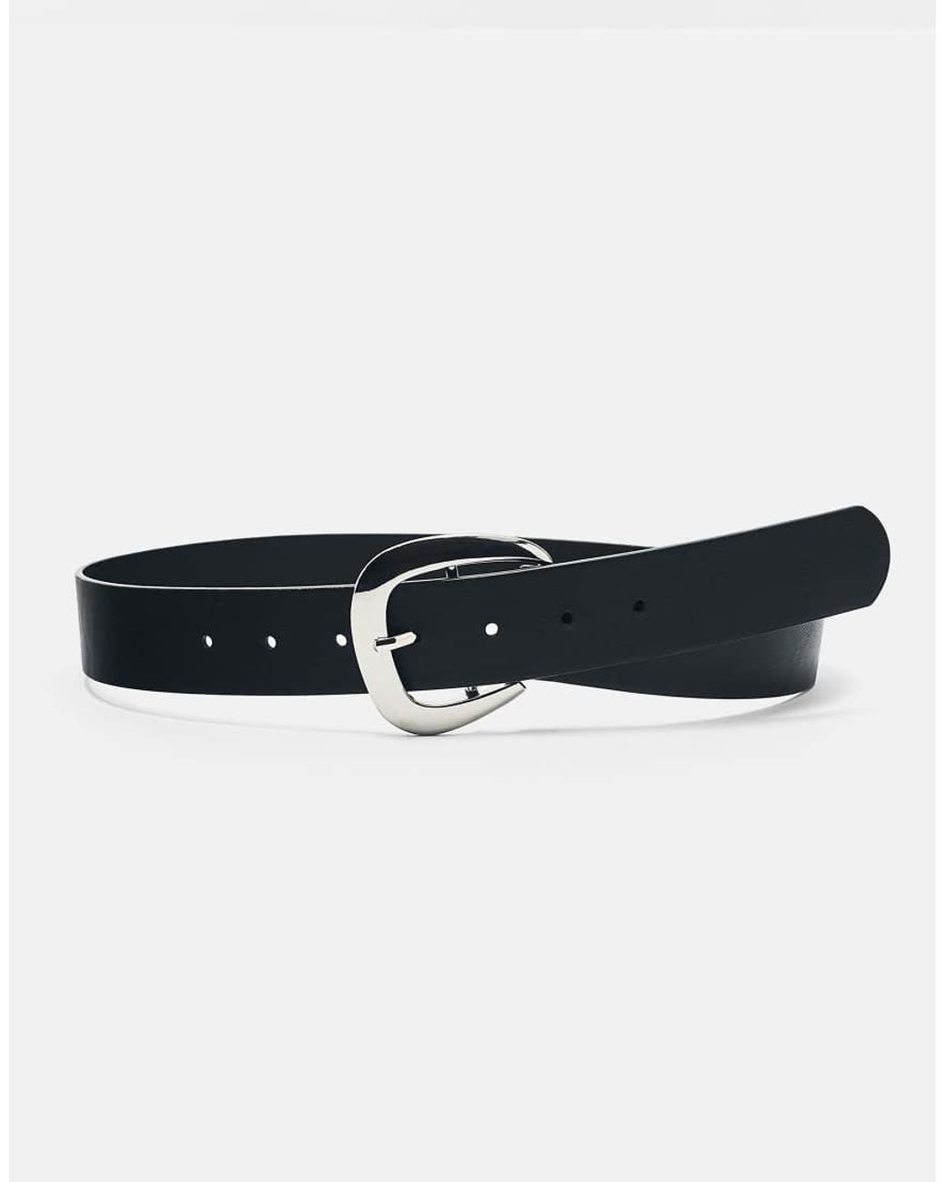 Pull&Bear White Metallic Buckle Belt