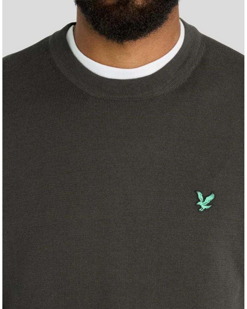 Lyle & Scott Gray Mid Knits Golf Polyblend Crew Neck Pullover for men