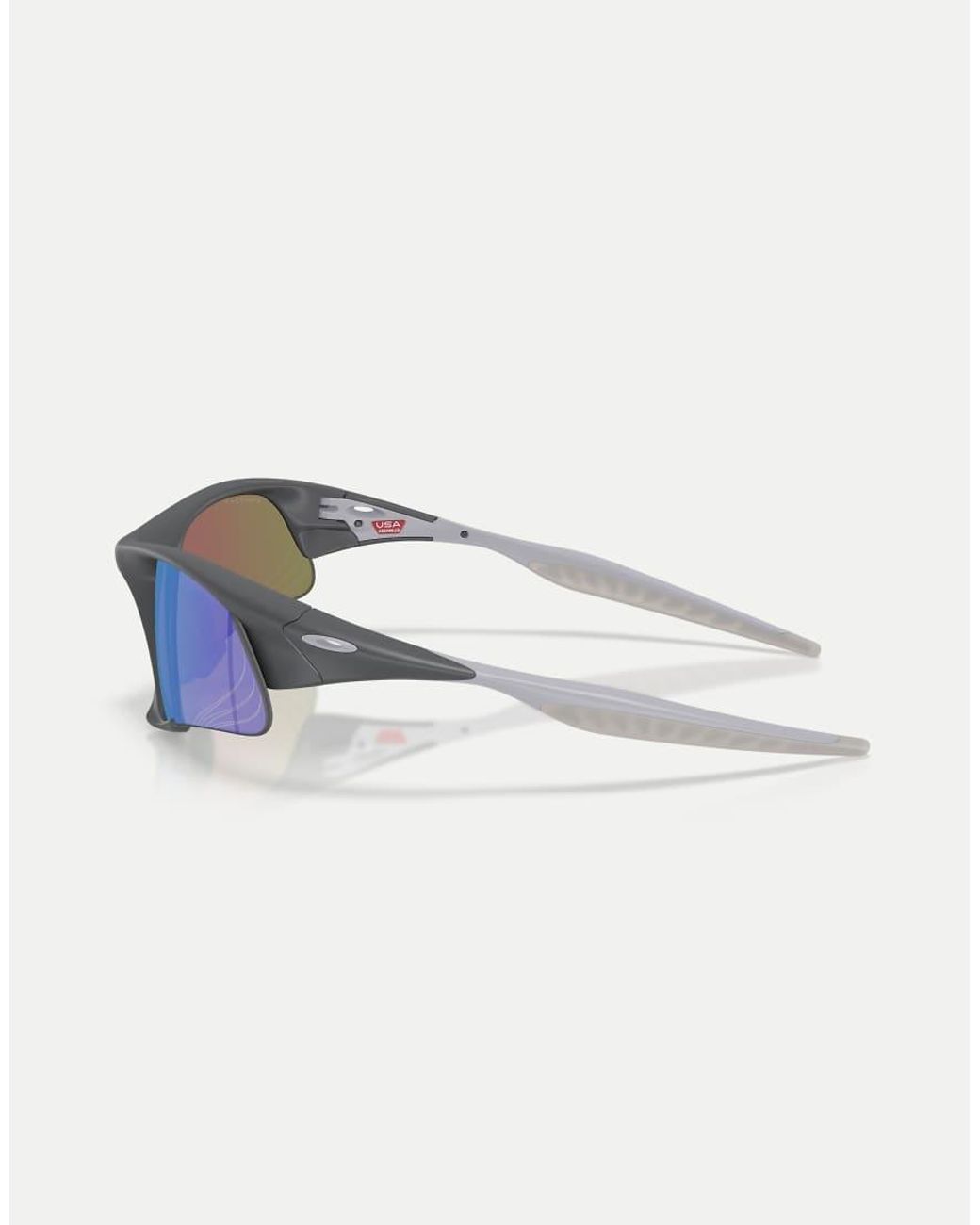 Oakley Blue Suture Jacket Irregular Polarised Sunglasses With Mirrored Lens