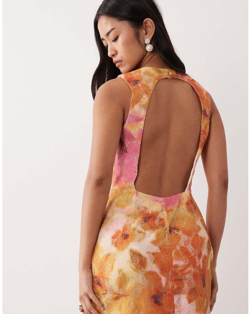 Pretty Lavish Pink Cut Out Back Maxi Dress
