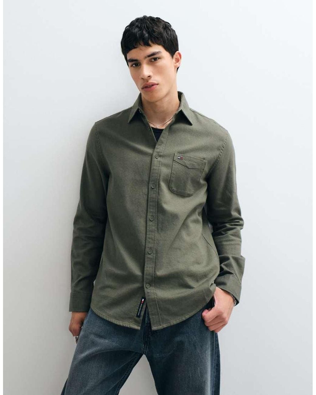 Tommy Hilfiger Green Flannel Shirt for men