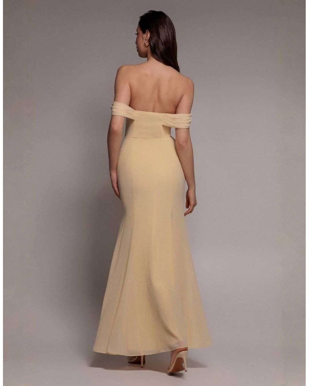Goddiva Natural Sleeveless Pleated Chiffon Multiway Scarf Maxi Dress