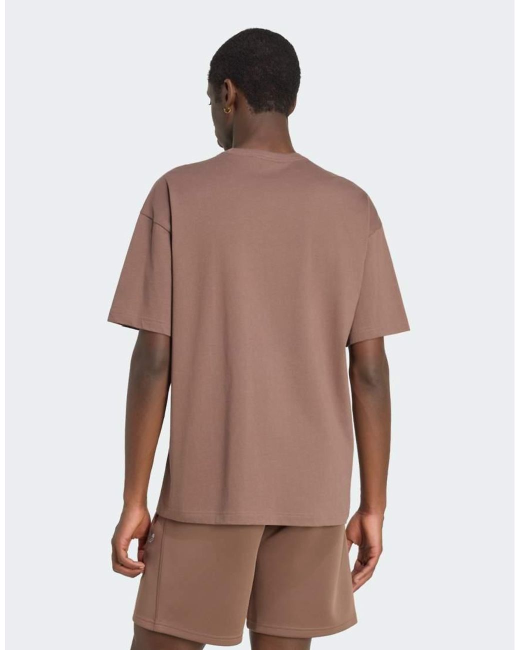 Adidas Originals Brown Trefoil Essentials Spacer Loose Tee for men