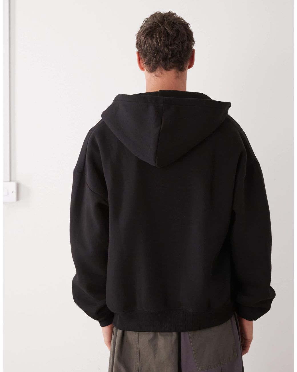 Sweat à capuche zippé à logo ton sur ton Prohibited pour homme en coloris Black
