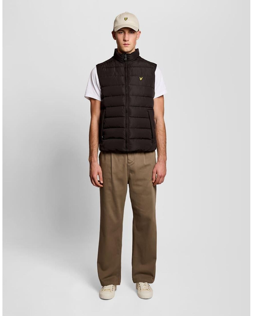 Lyle & Scott Black Quilted Gilet for men