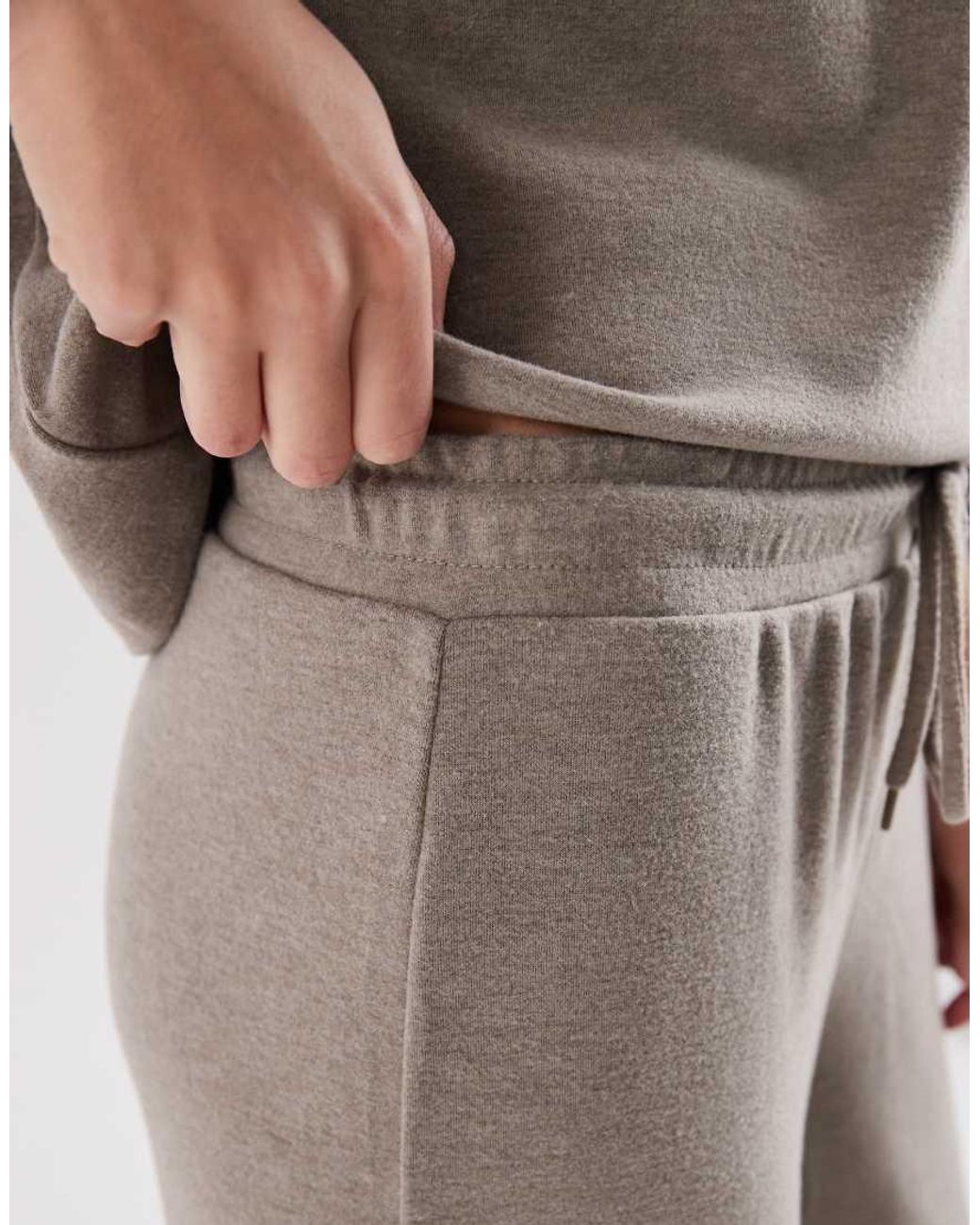 ONLY Brown Soft Texture Wide Leg Trouser Co-ord