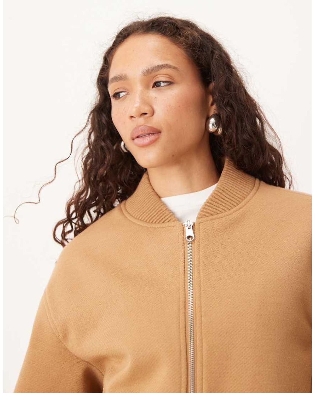 Jdy Blue Heavy Weight Textured Bomber