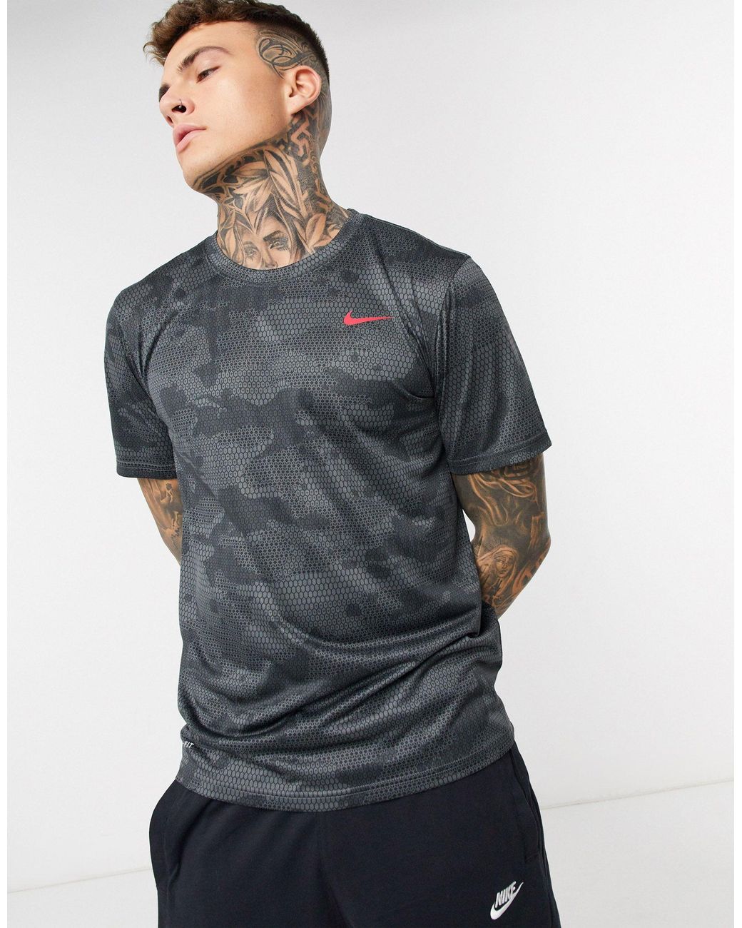 nike black camo shirt