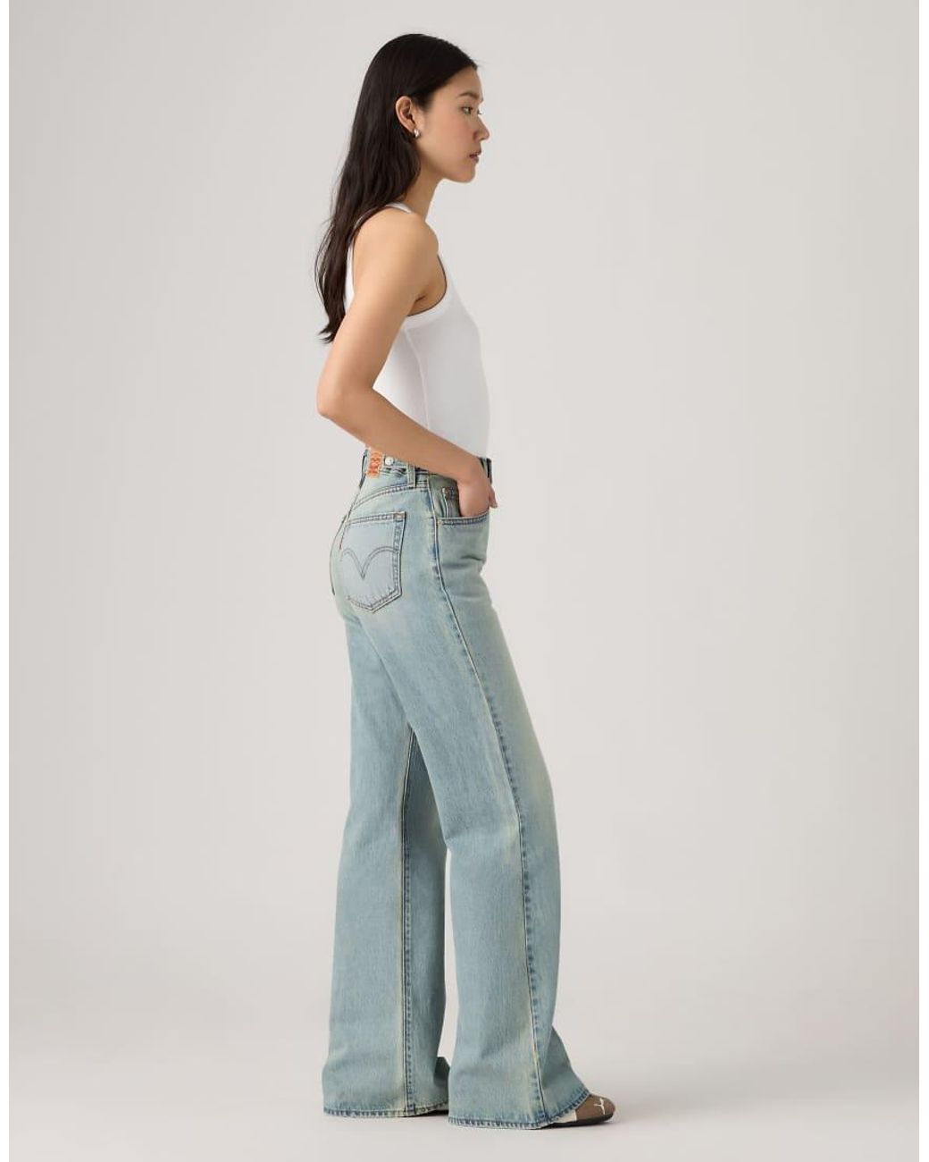 Levi's Blue Cinch Flared Jeans