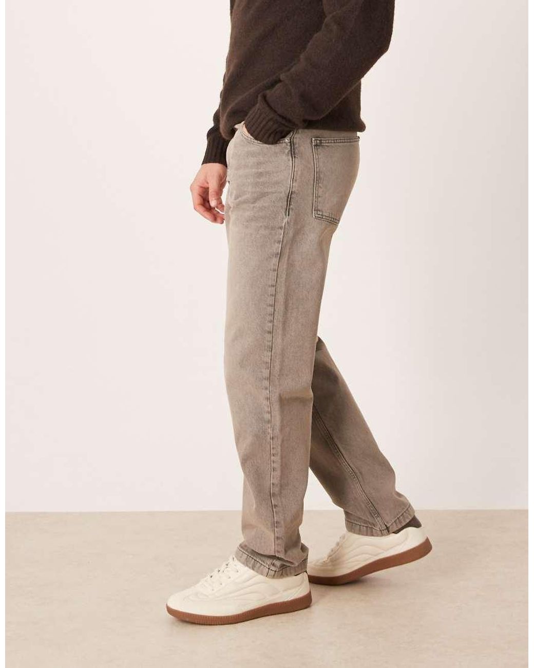 ASOS Brown Straight Jeans for men