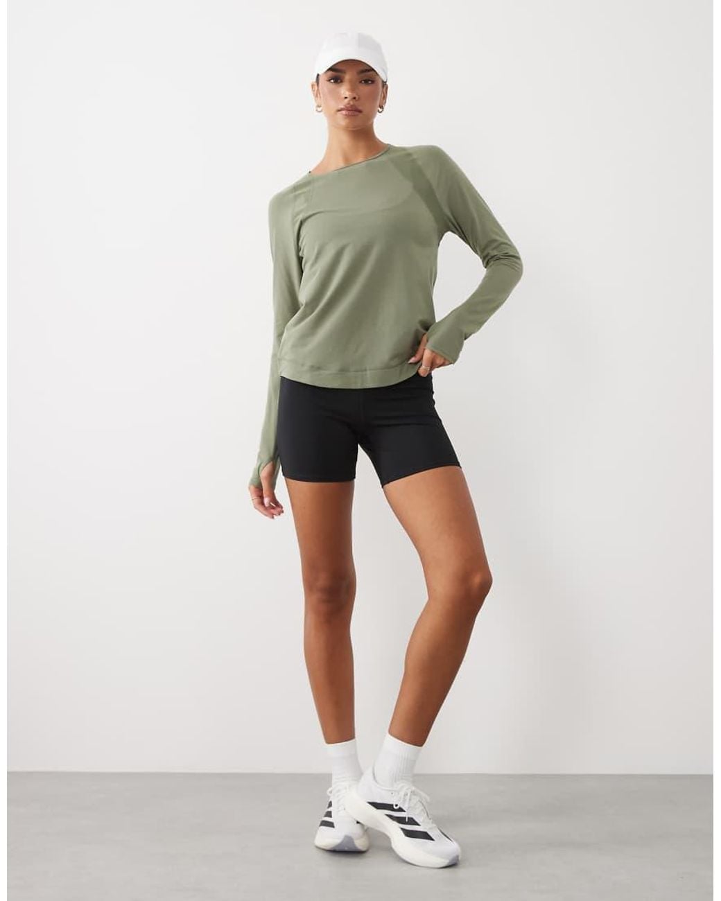Sweaty Betty Green Breathe Easy Mesh Long Sleeve Top