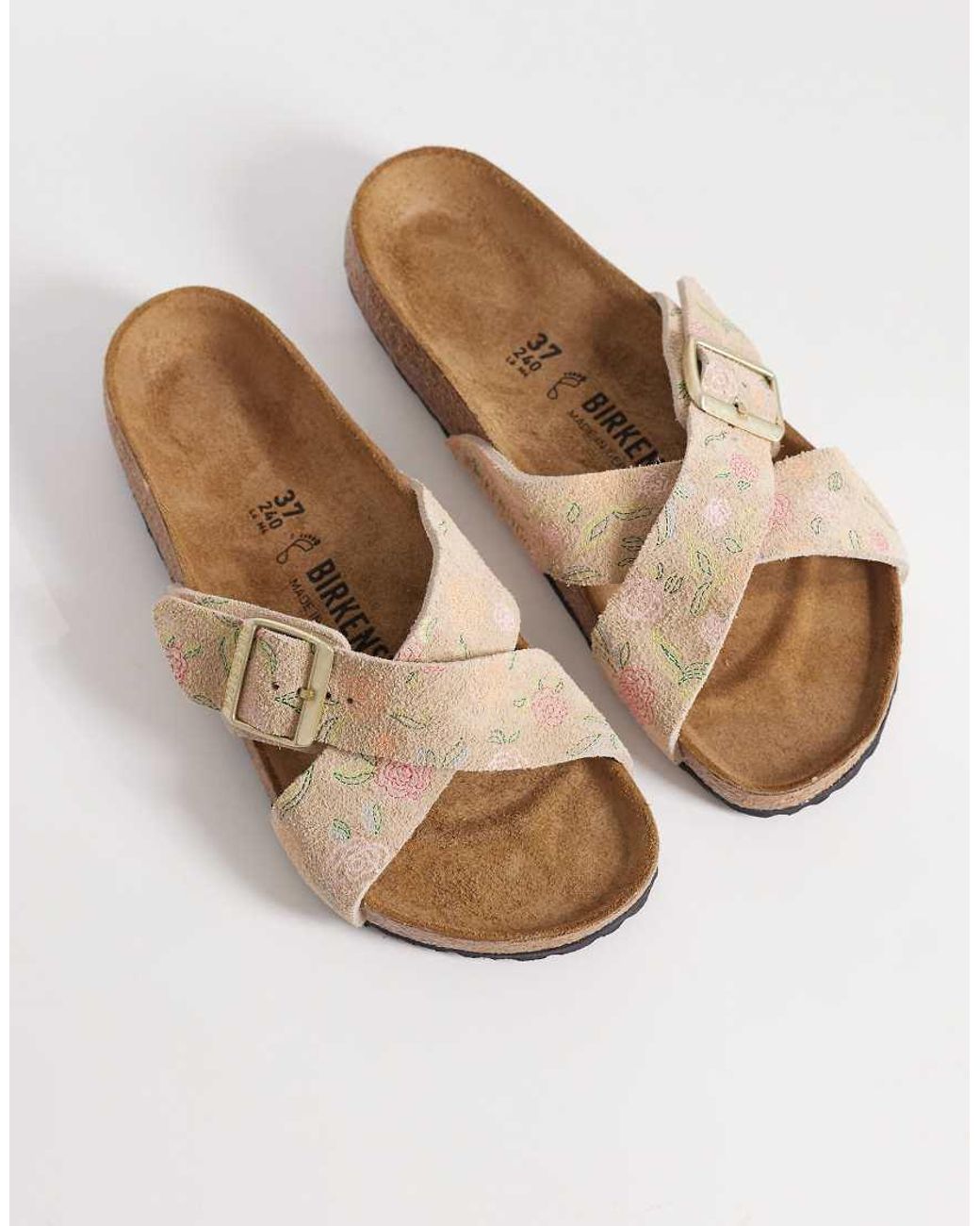 Birkenstock Natural Siena Suede Sandals