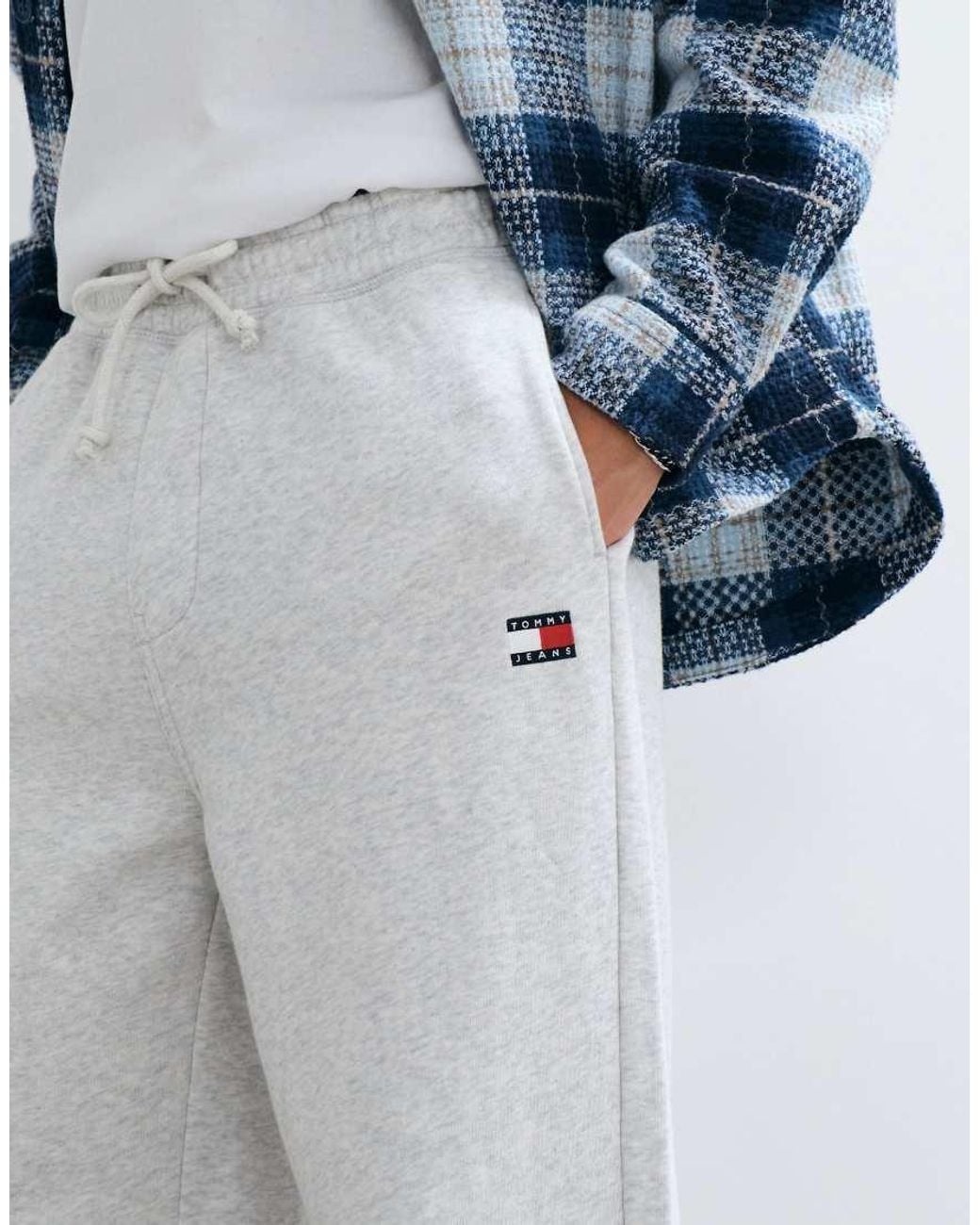 Tommy Hilfiger White Badge Logo Sweatpants for men