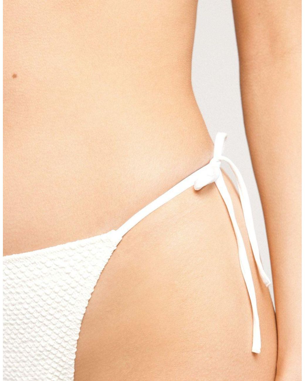 Tezenis Natural Piqué Wave Tie Brazilian Bikini Bottoms