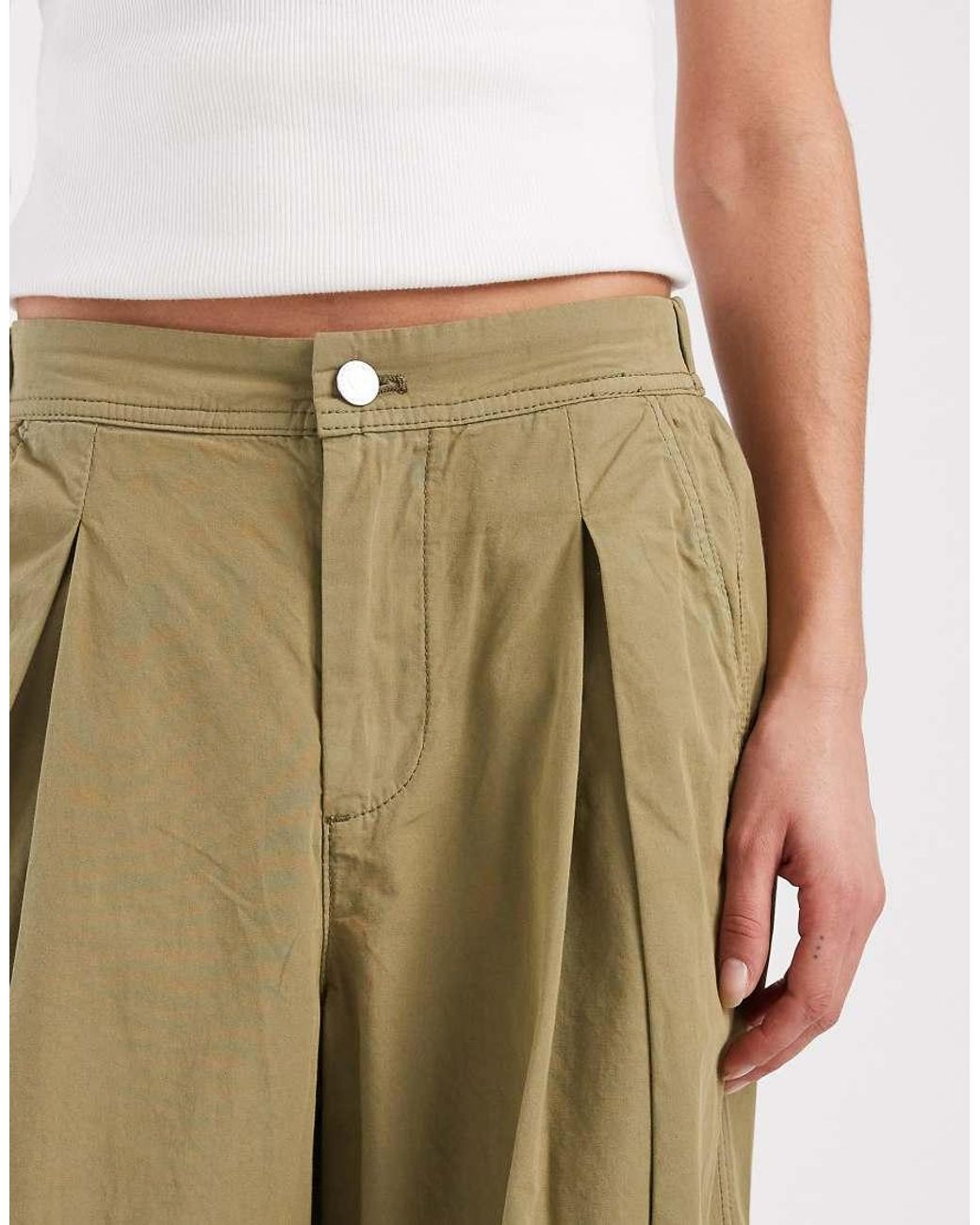 Miss Selfridge Green Casual Barrel Leg Trouser