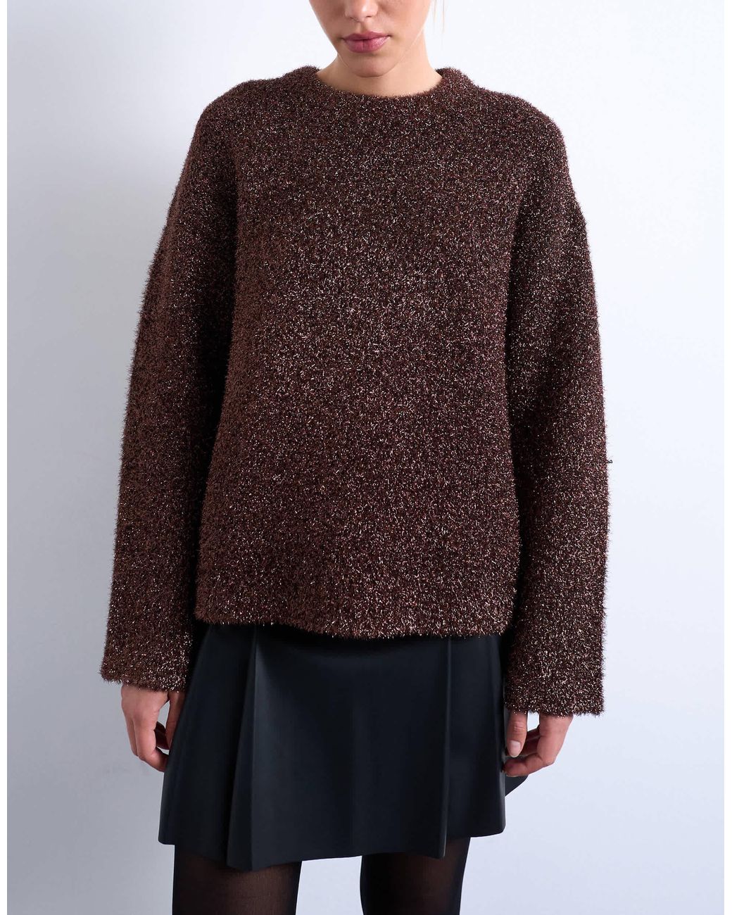 TOPSHOP Brown – brauner oversize-strickpullover