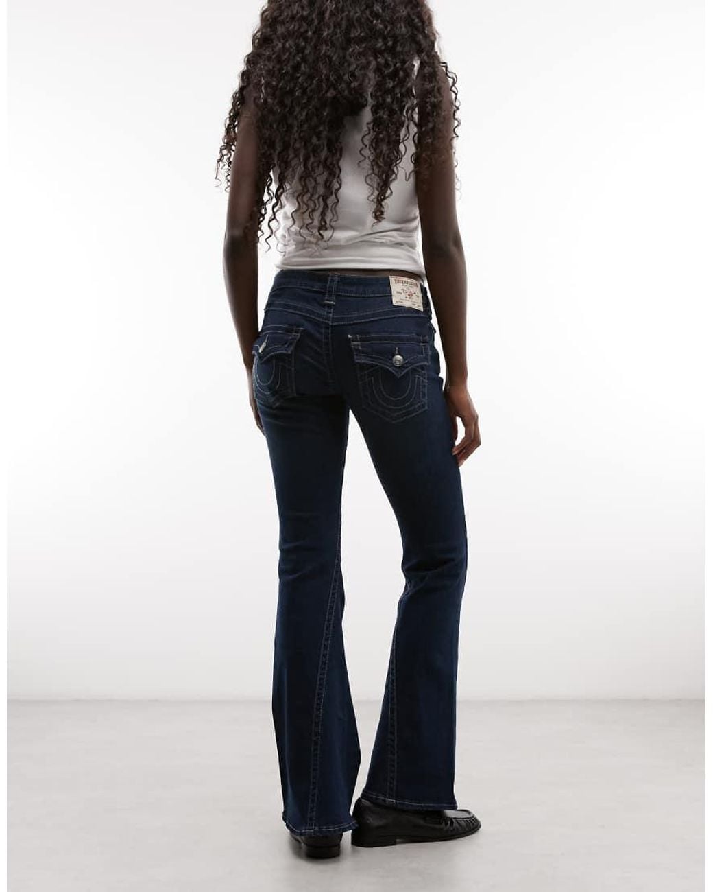 True Religion Blue Joey Low-rise Flap Pocket Flare Jeans