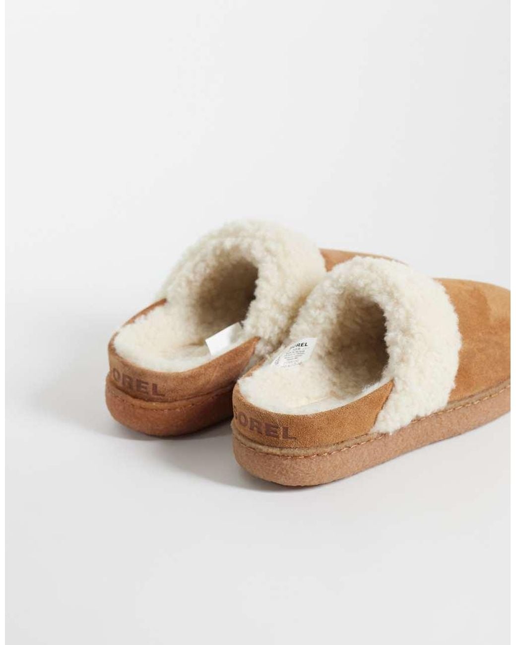 Sorel White Nakiska Sherpa Lined Slippers