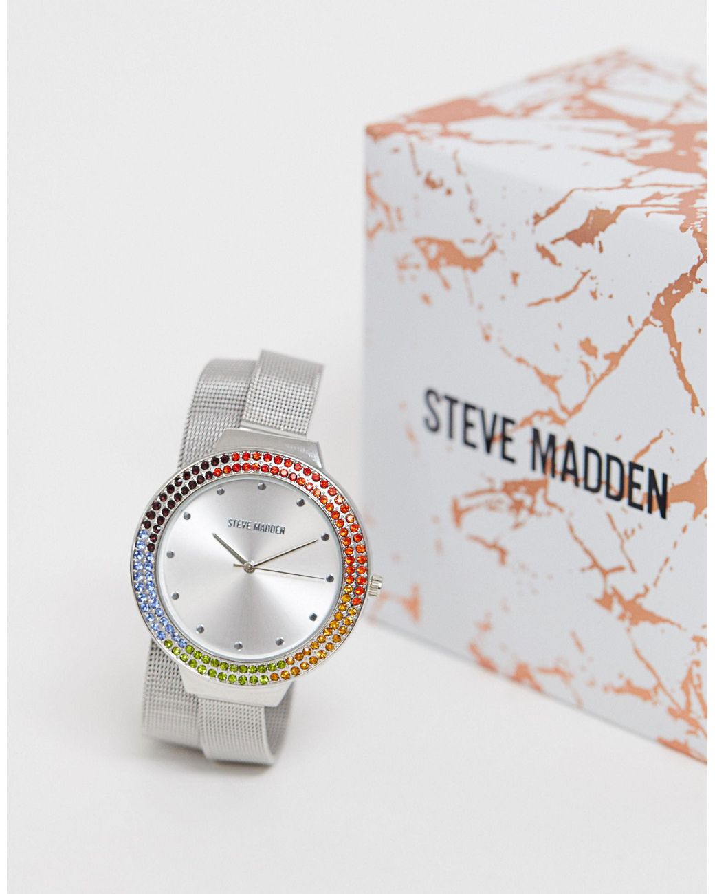 Steve Madden – Armbanduhr für Damen mit buntem Zifferblatt in Mettallic |  Lyst DE