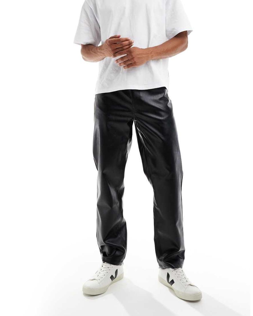ASOS White Straight Trousers for men