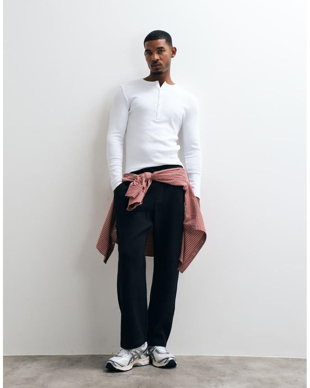 Hollister White Open Cuff Joggers for men