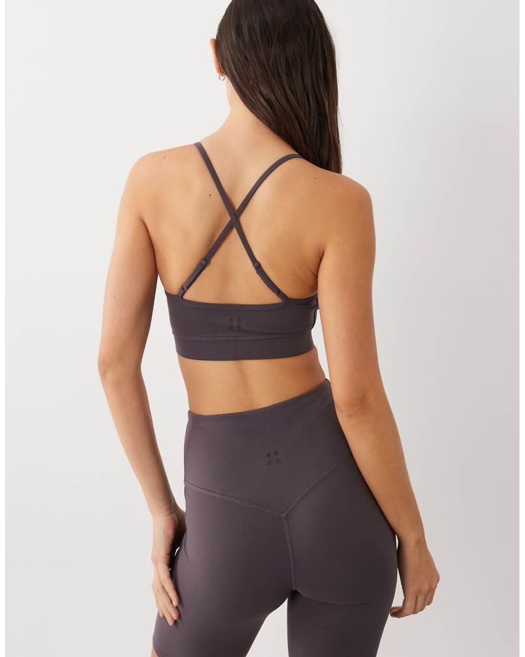 4505 Gray Icon Light Support Sports Bra With Adjustable Straps
