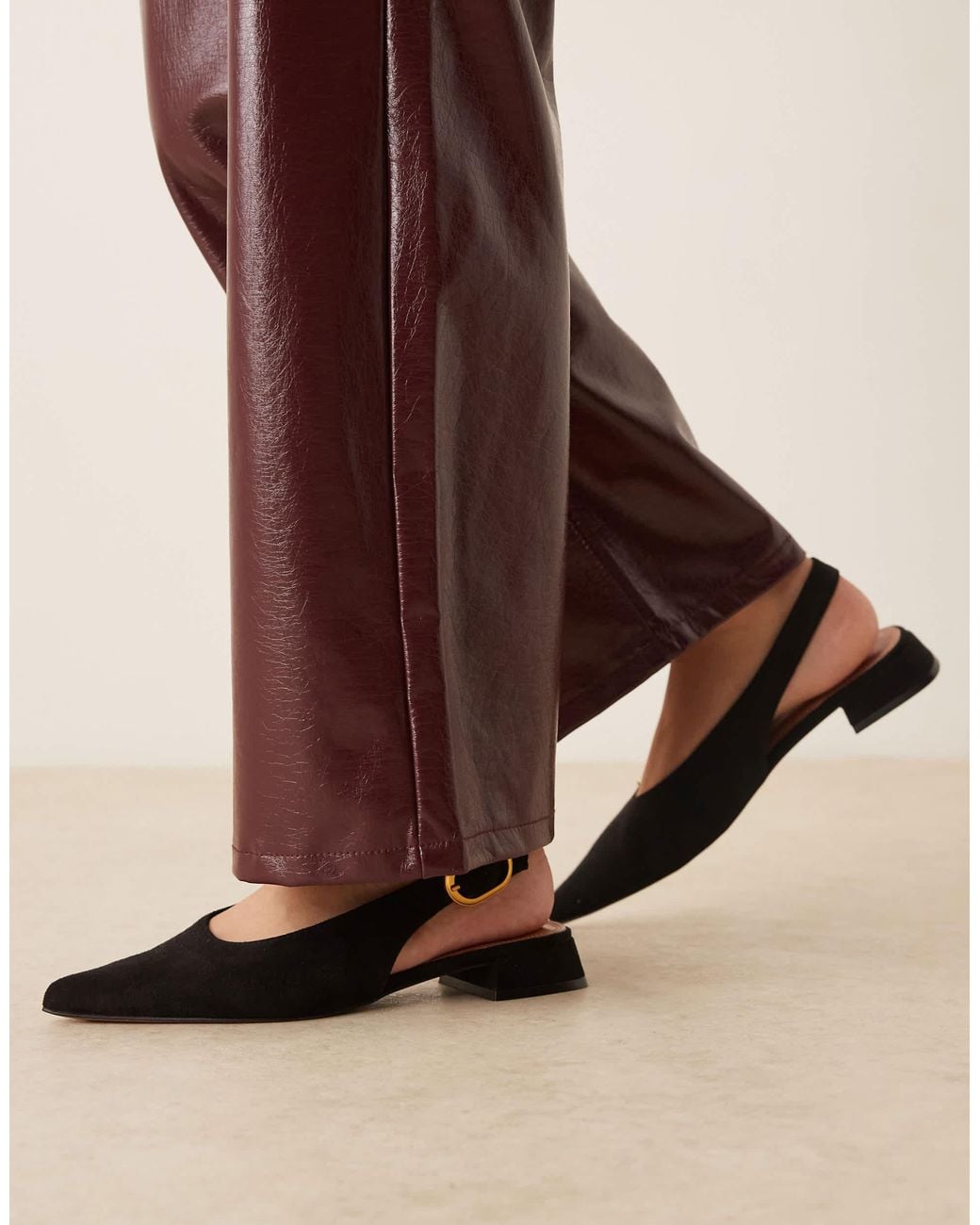 ASOS Natural Leonora Slingback Ballets