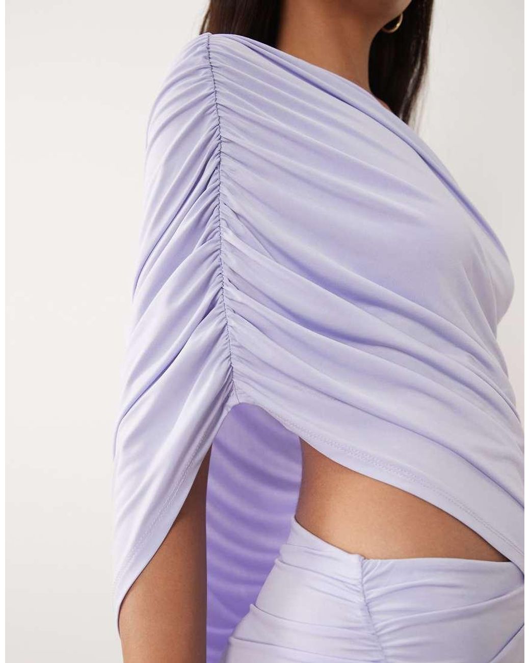 ASOS Purple One Shoulder Draped Top